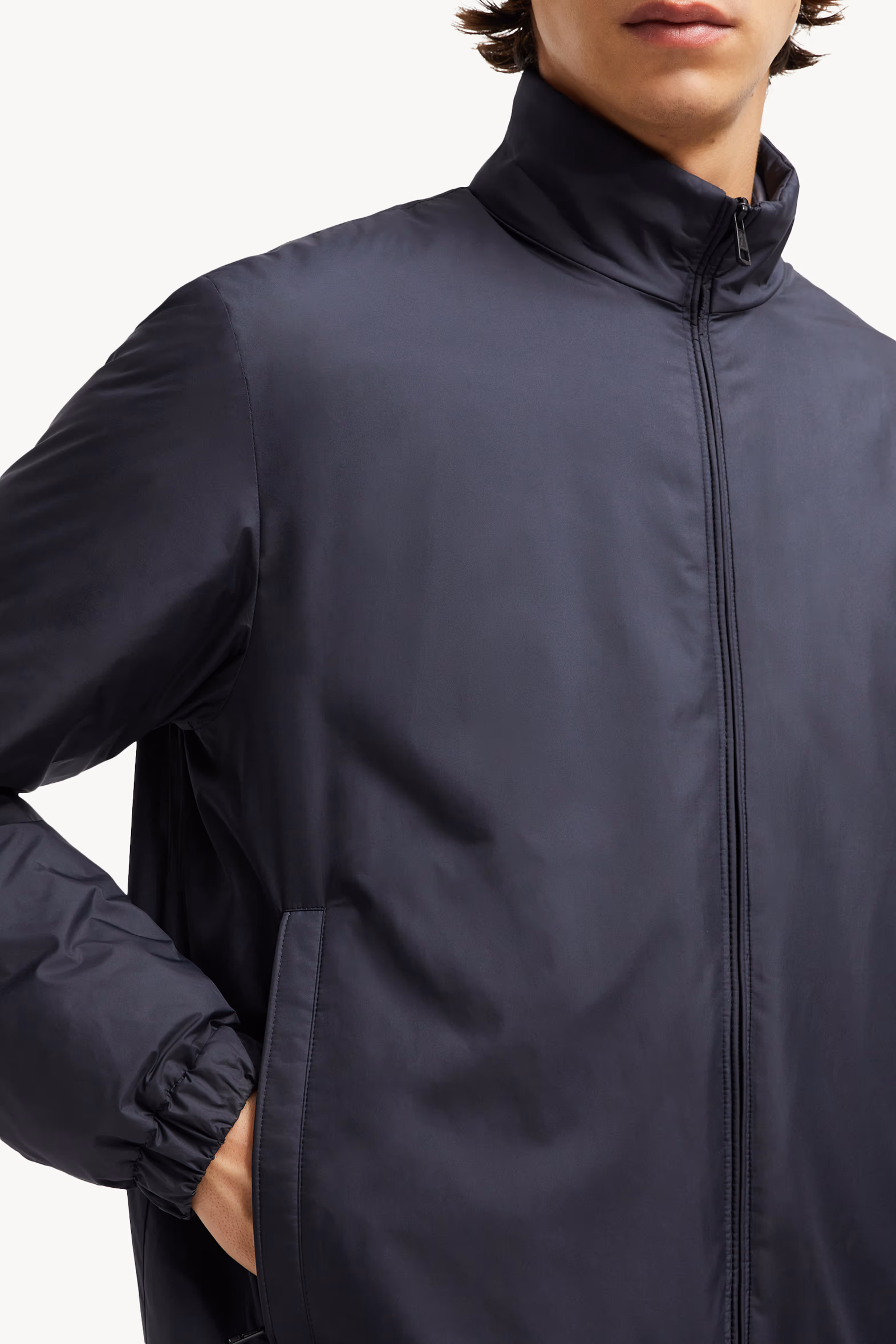 Plumífero corto Berre Hombre Azul oscuro Moncler 8